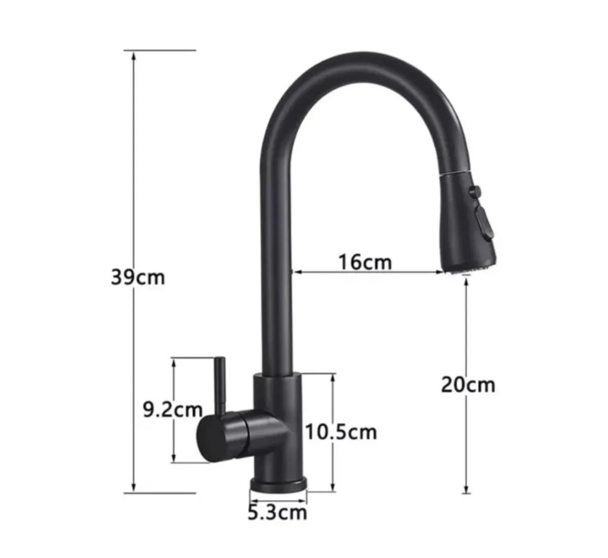 NEW Kitchen Sink Tap Mixer Pull Out Single Lever - Image 3