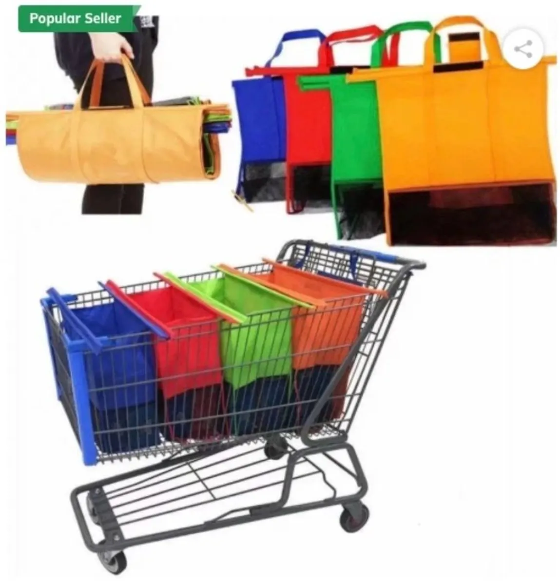 Trolley Bags for Shopping Trolley, Pack of 4 Express Organiser Bags. - Image 1