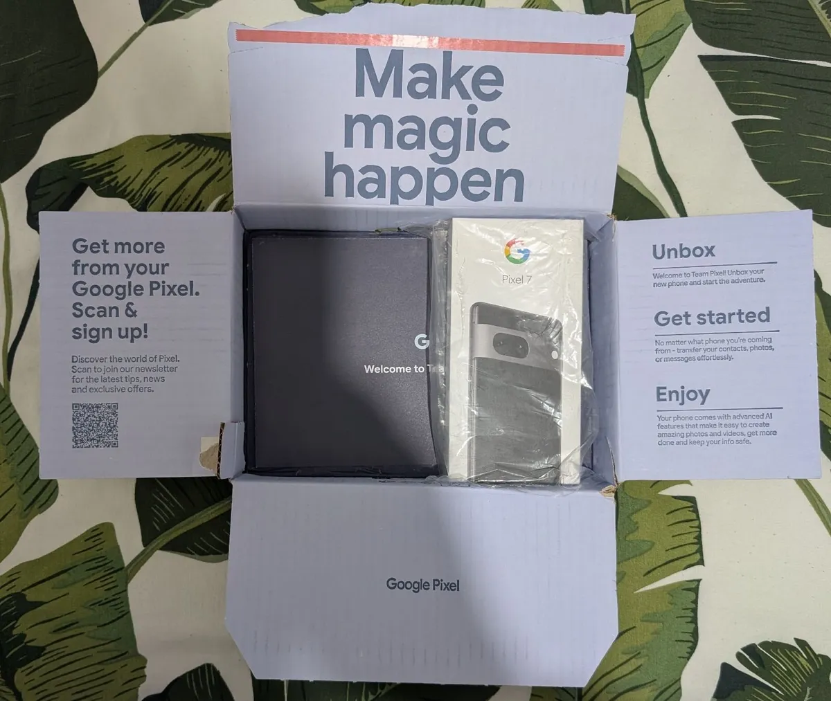 Google Pixel 7 128GB Obsidian, Factory Sealed - Image 1