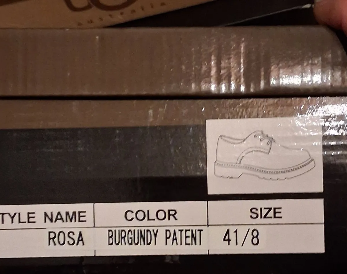 Patent Shoes in Burgundy - Image 3