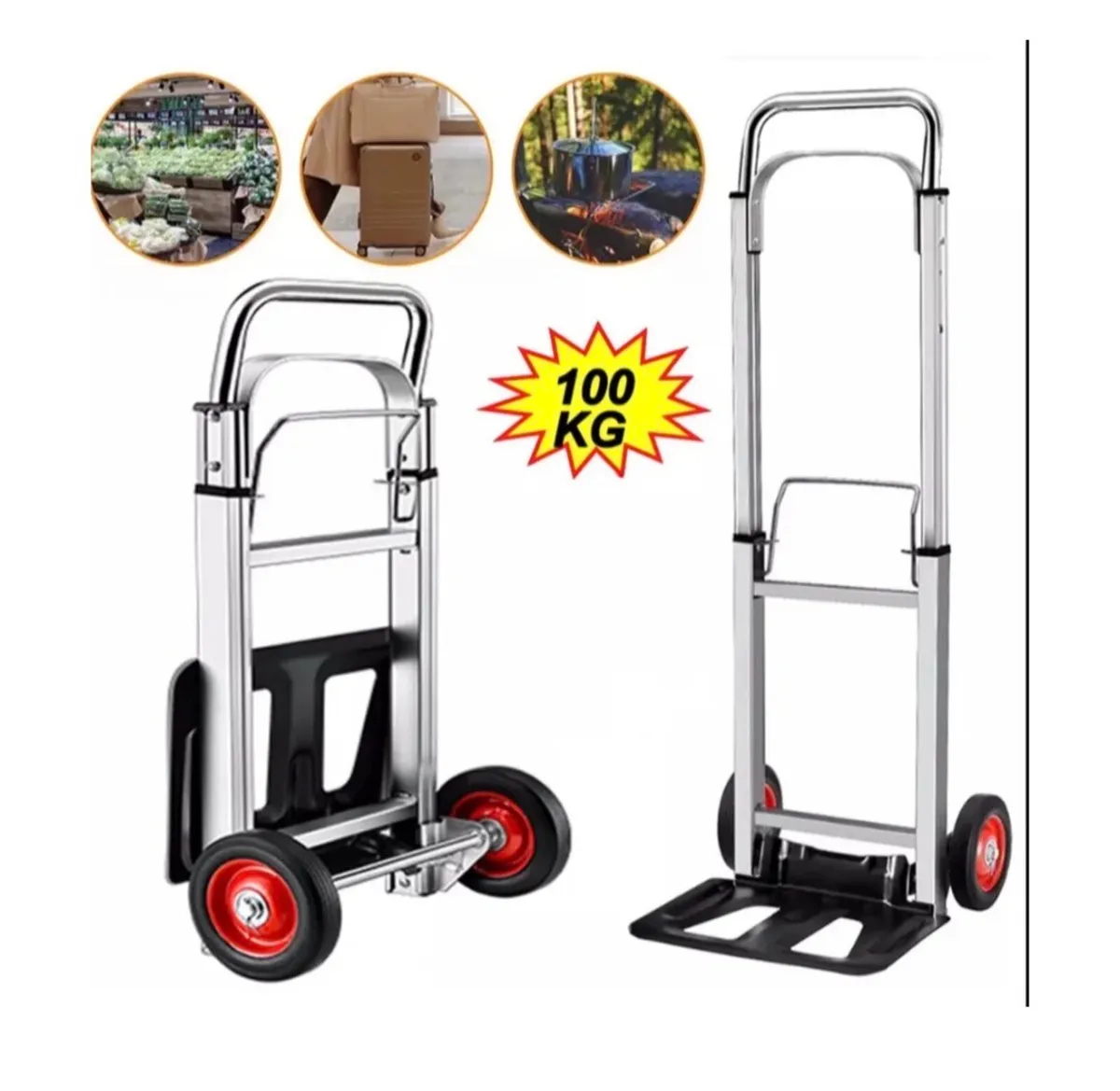 NEW 100kg Folding Sack Truck Trolley Hand Cart - Image 1