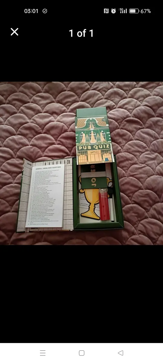 Pub Quiz Trivia card Game