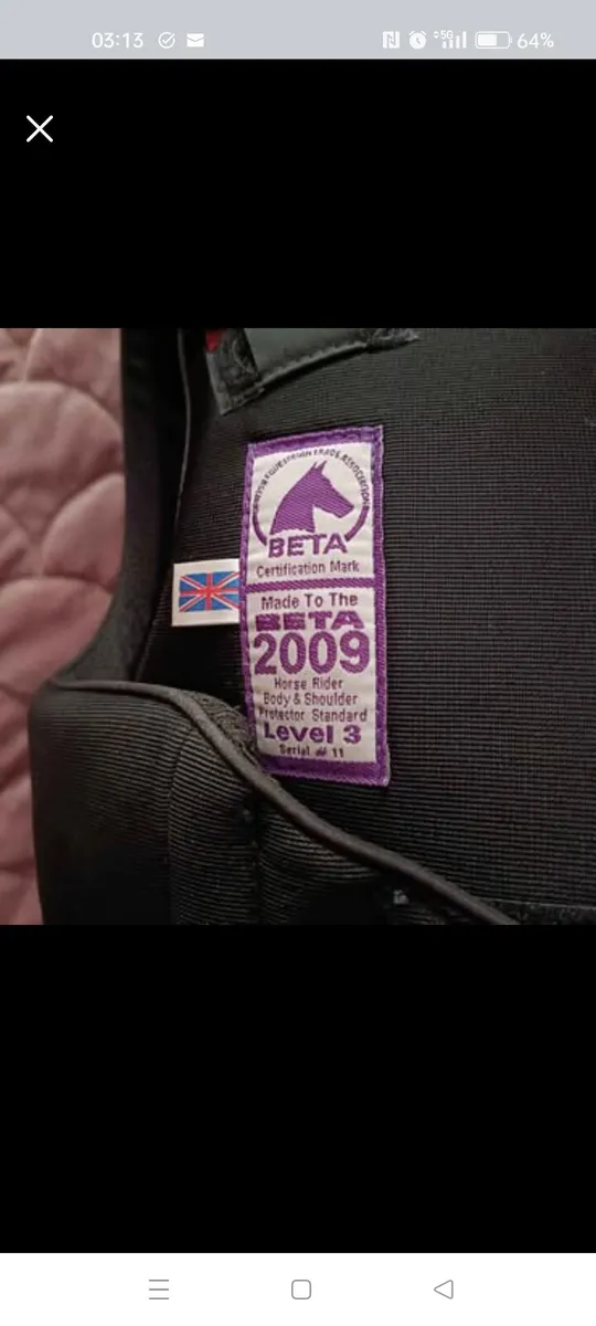 Horse Riding Childs Chest and Back Brace - Image 2