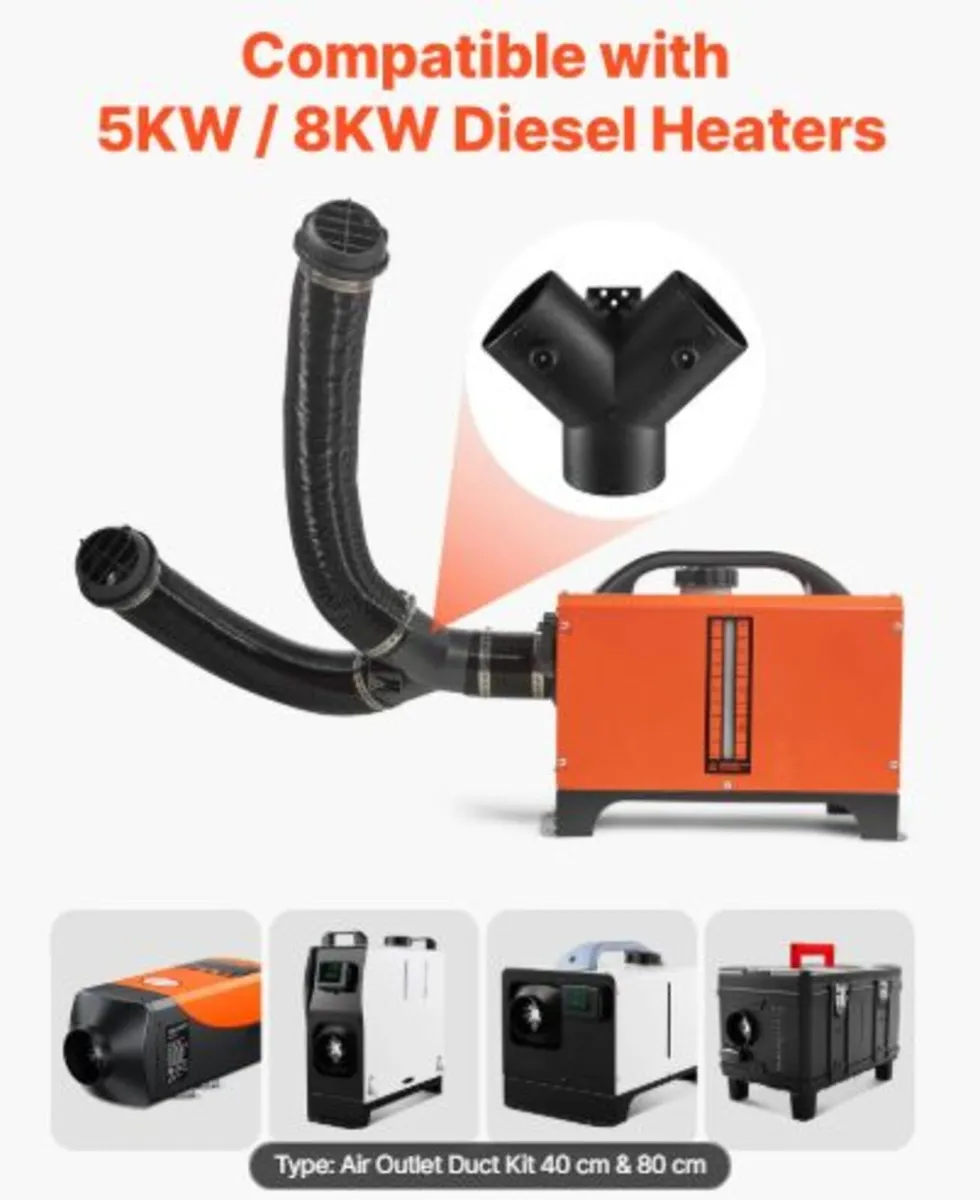 Diesel Heater Pipe Duct Vent Kit, 75mm Heater Pipe - Image 3
