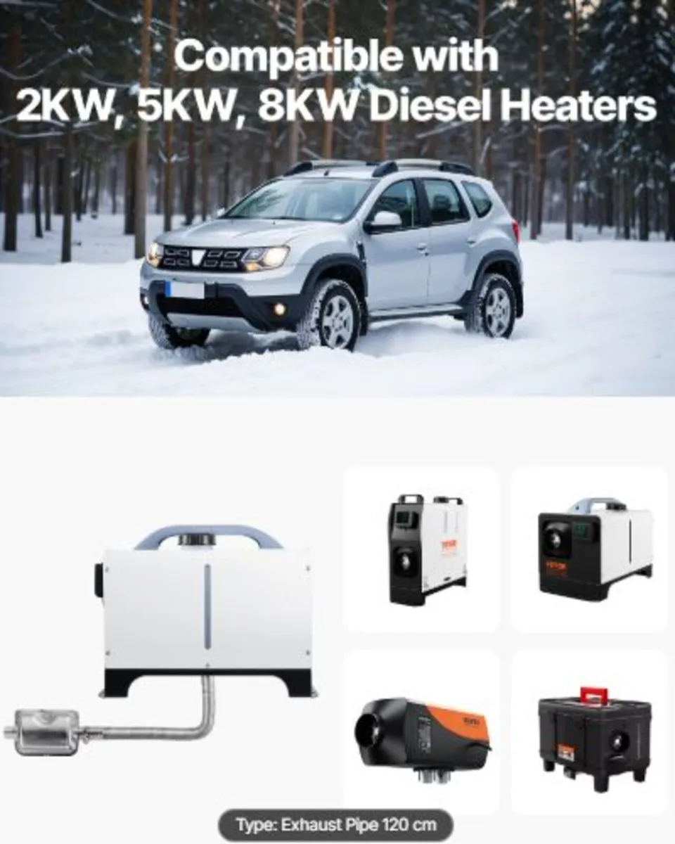 Exhaust Hose,1200mm Diesel Heater Flexible Exhaust - Image 4