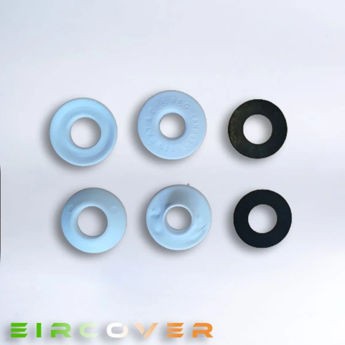 Black plastic eyelets  12mm - pack of 10 - Image 3