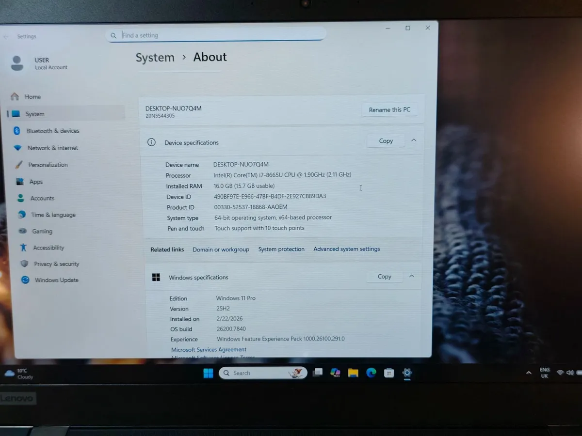 Lenovo ThinkPad T590 Intel i7 8th Gen | 16GB RAM - Image 3