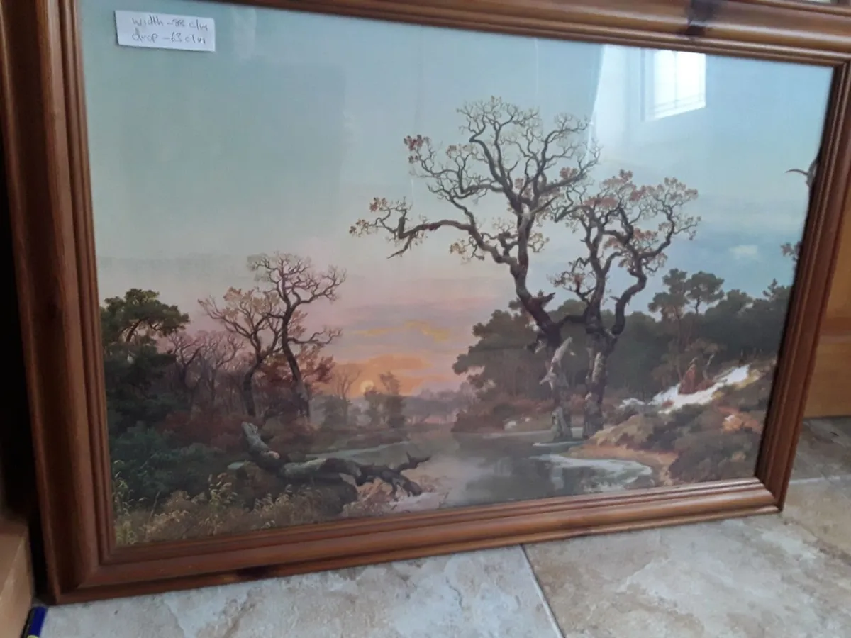 Large picture pine frame - Image 1