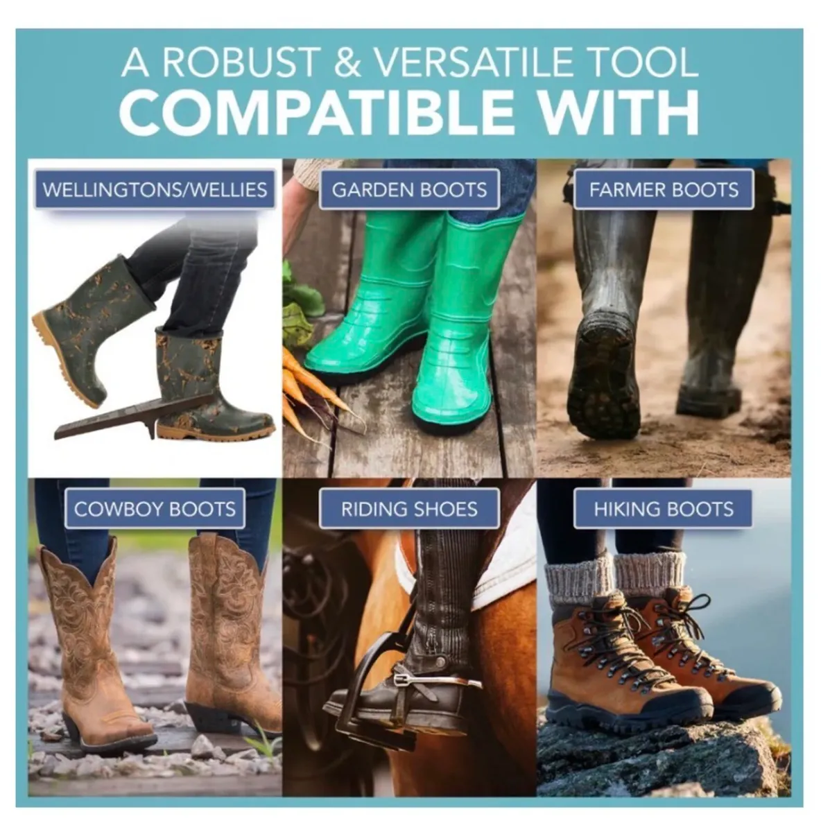 Cast Iron Welly Boot Jack Puller Wellies Scraper - Image 2