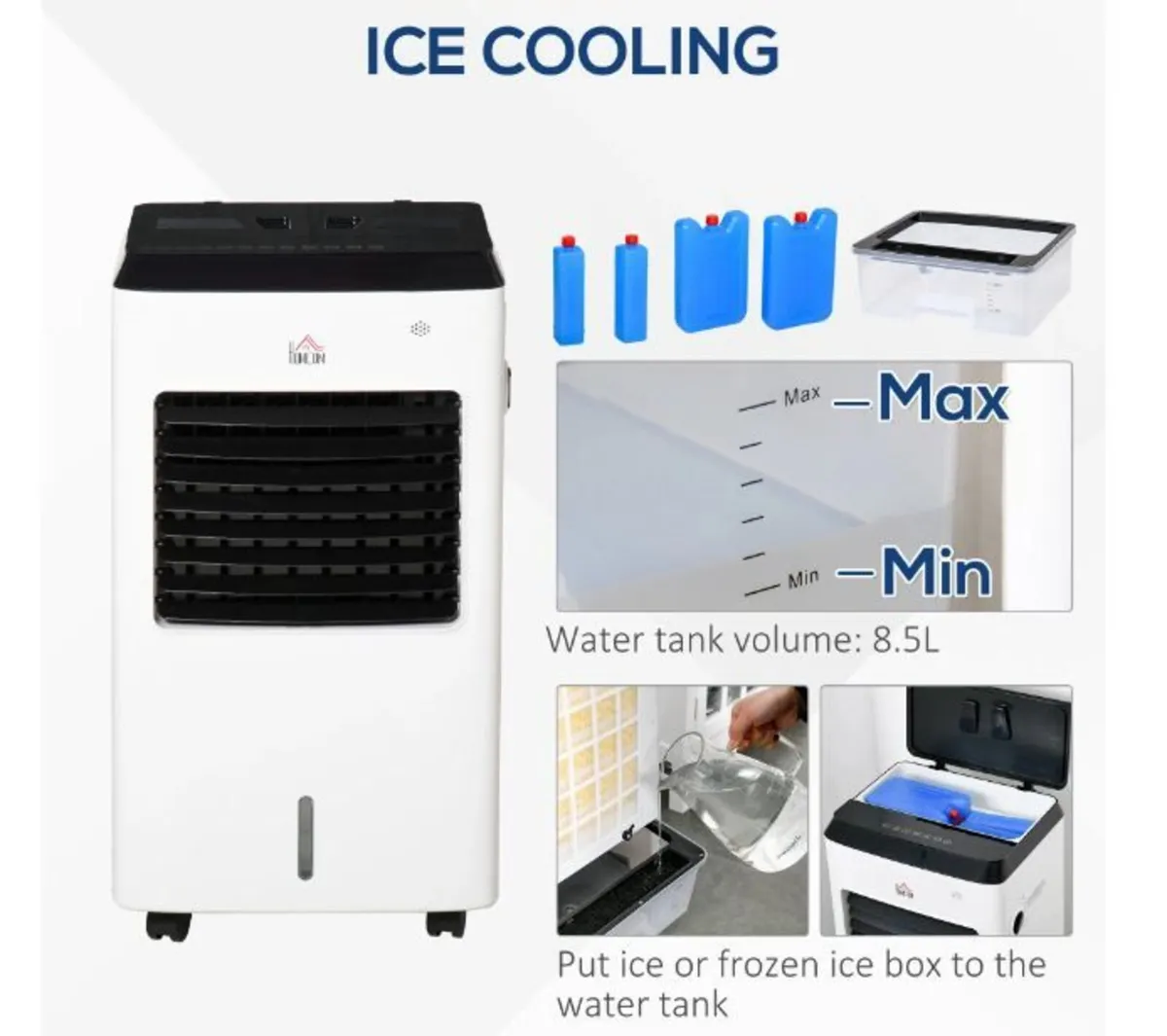 8.5L Portable Air Cooler, Heater - Image 4