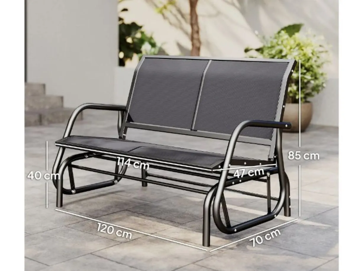 2-Person Outdoor Glider Bench - Image 3