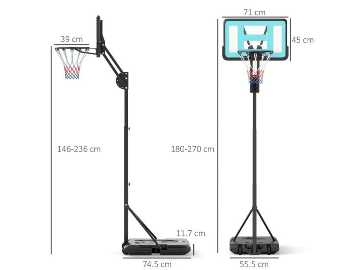 Fully Adjustable Basketball Hoop Outdoor - Image 2