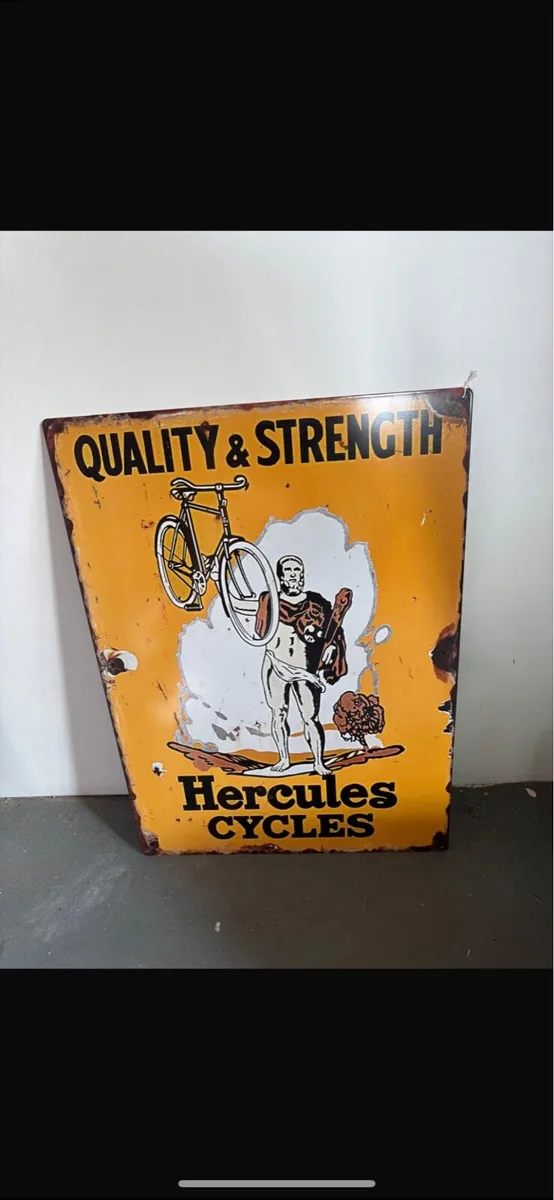 HERCULES CYCLES METAL SIGN