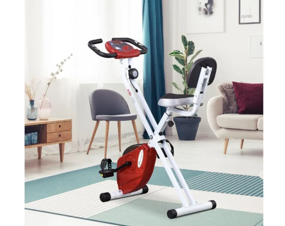 Foldable Exercise Bike, Indoor Fitness Bicycle - Image 1
