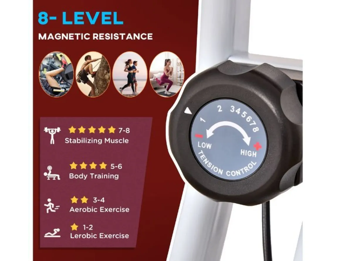 Foldable Exercise Bike, Indoor Fitness Bicycle - Image 3