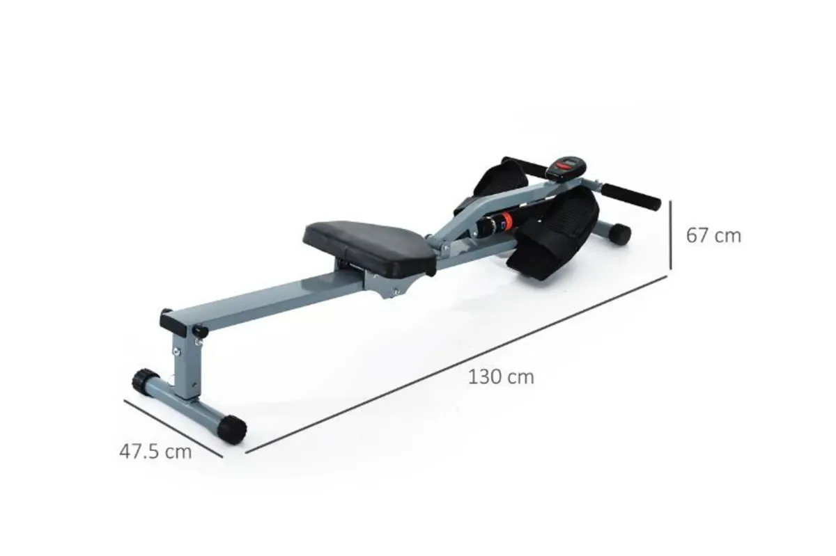 Rowing Machine Cardio Rower Workout Fitness Body - Image 4