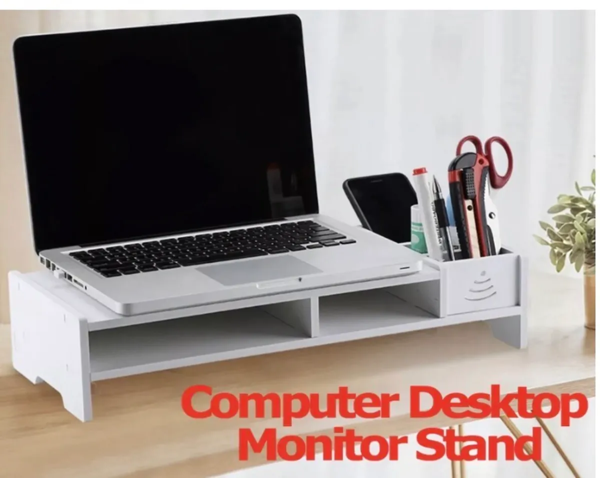 2 Tier Computer Desktop Laptop Riser NEW - Image 1