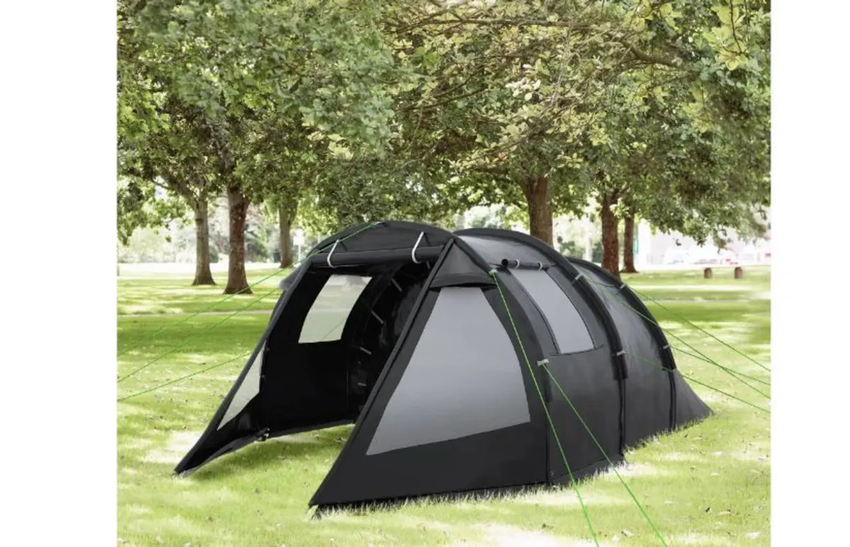 3-4 Man Tunnel Tent, Two Room Camping Tent - Image 2