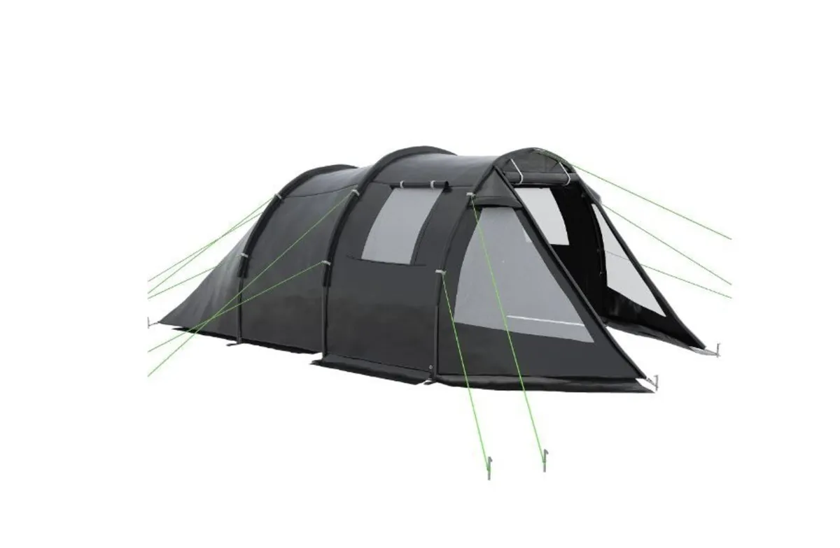 3-4 Man Tunnel Tent, Two Room Camping Tent - Image 1