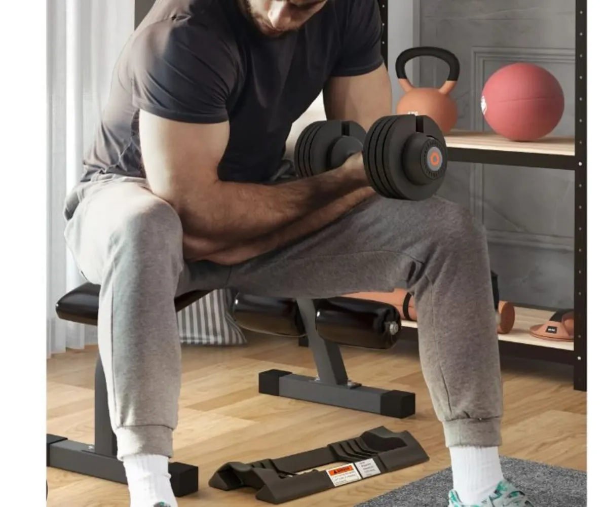 Adjustable Dumbbells Set, 4-in-1 Weights - Image 2