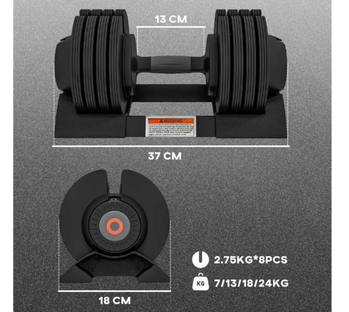 Adjustable Dumbbells Set, 4-in-1 Weights - Image 3