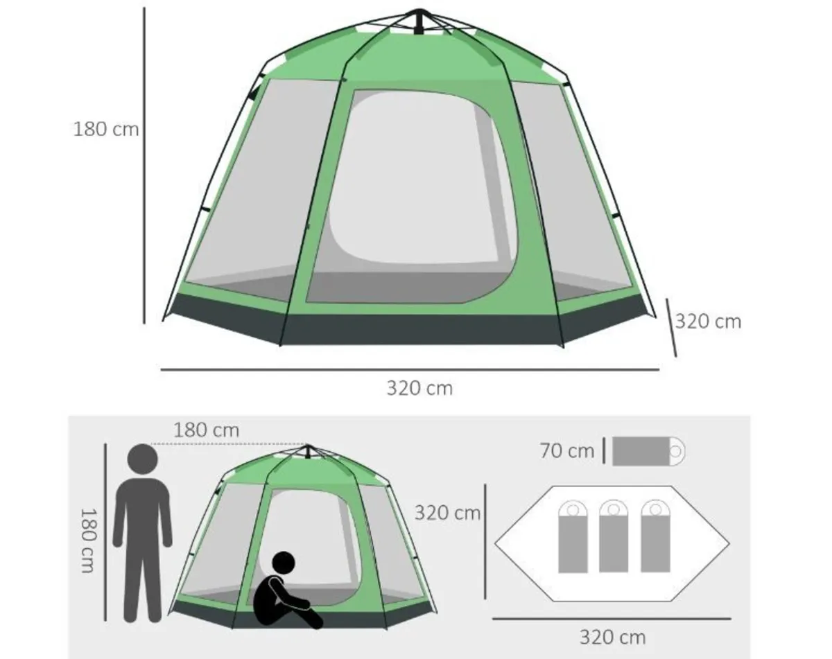 6 Person Pop Up Camping Tent - Image 4