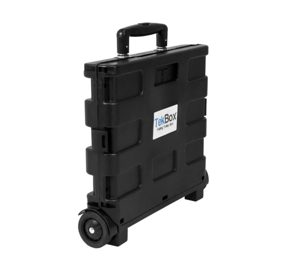 Folding Shopping Trolley Storage Box on Wheels - Image 2