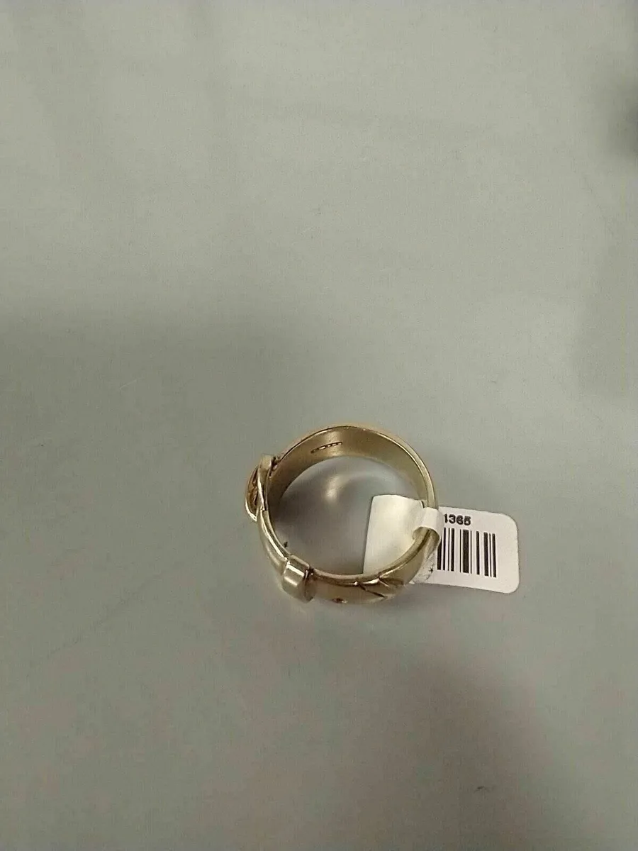 9ct Gold Buckle Ring Mens - Image 3