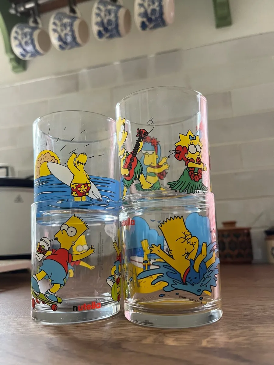 Vintage Simpsons Glasses Set (2000) - Image 3