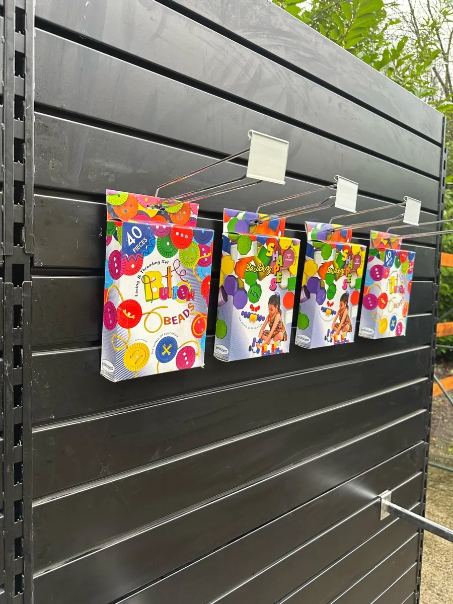 LARGE BLACK SLAT WALL SHOP SHELVING MODULES - Image 2