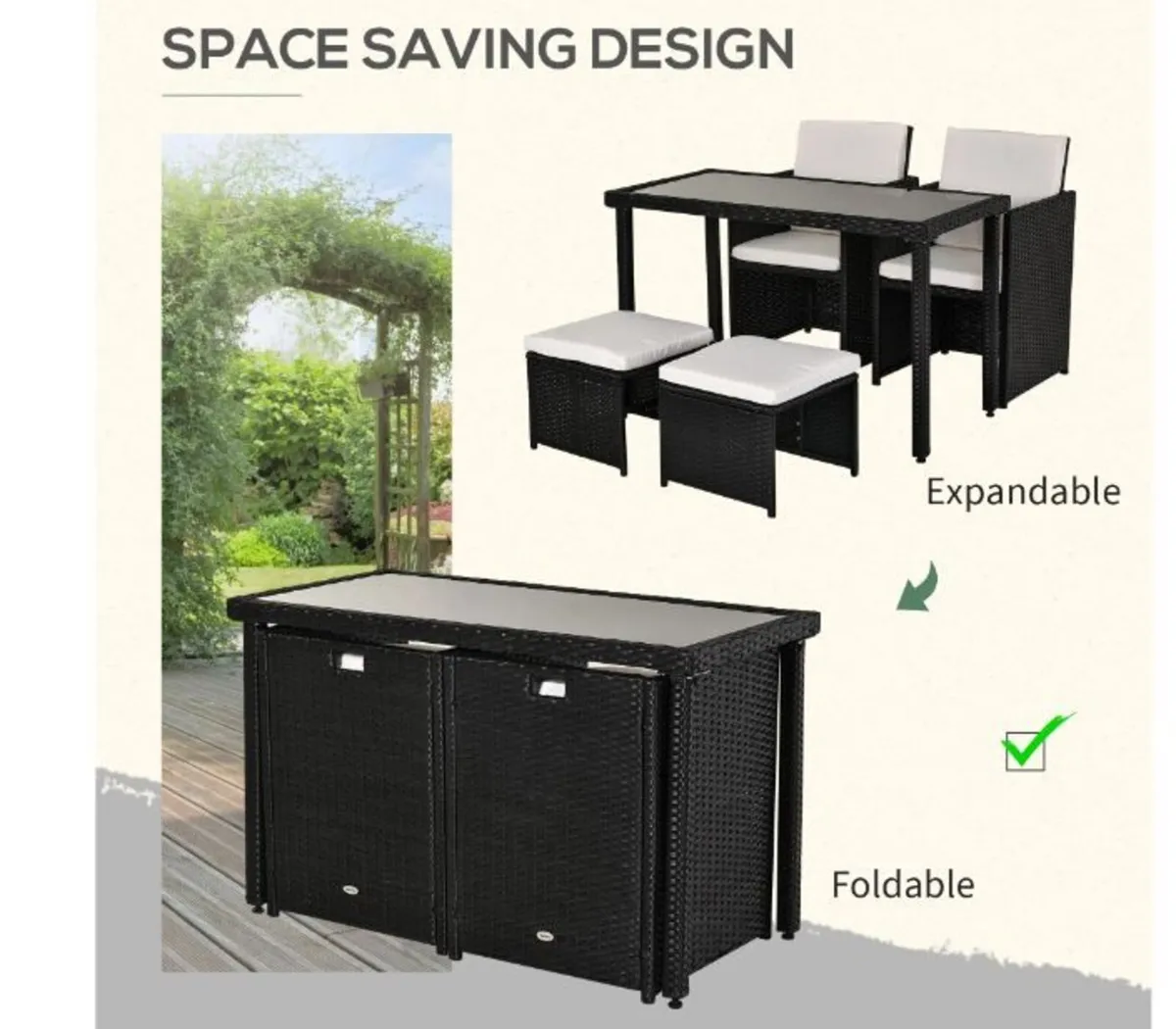 5 Piece Rattan Wicker Weave Sofa Set - Image 2