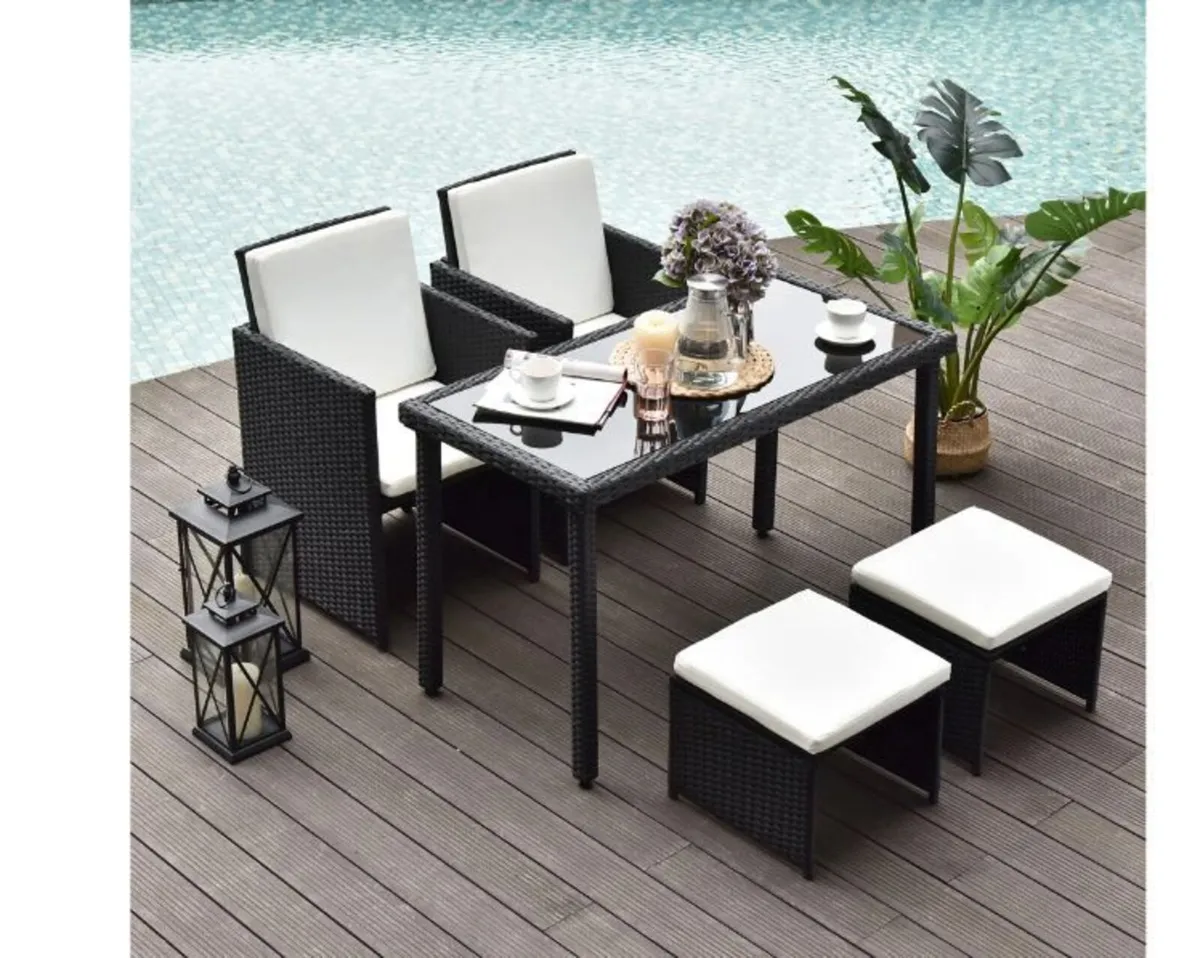 5 Piece Rattan Wicker Weave Sofa Set - Image 3