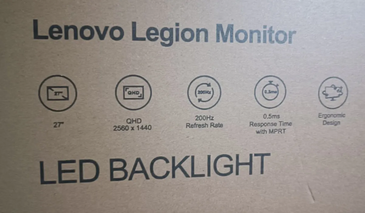 Lenovo Legion Gen 2 27" 2K IPS 0.5ms 200Hz Gaming - Image 2