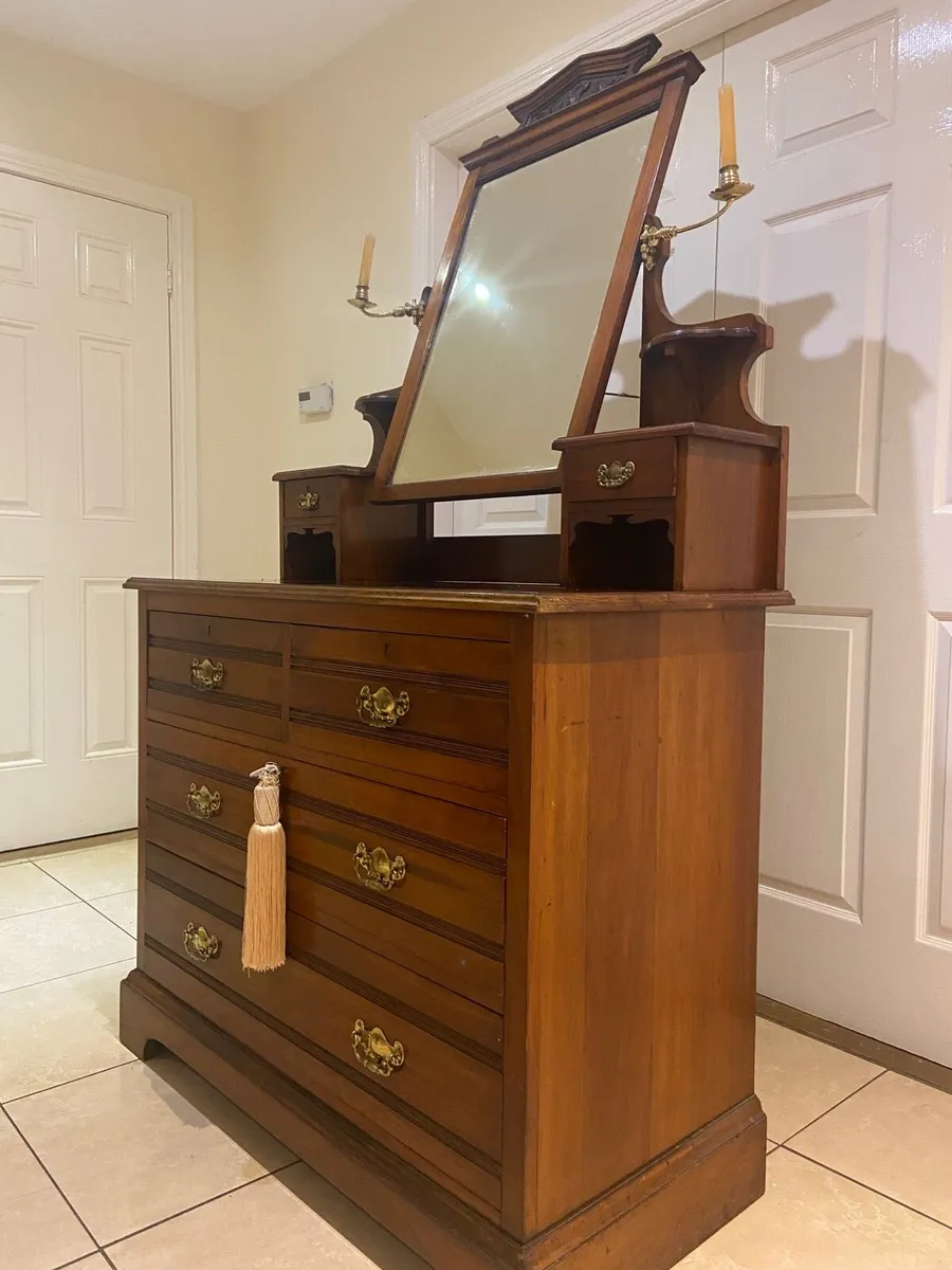 Victorian Walnut dresser - Image 2