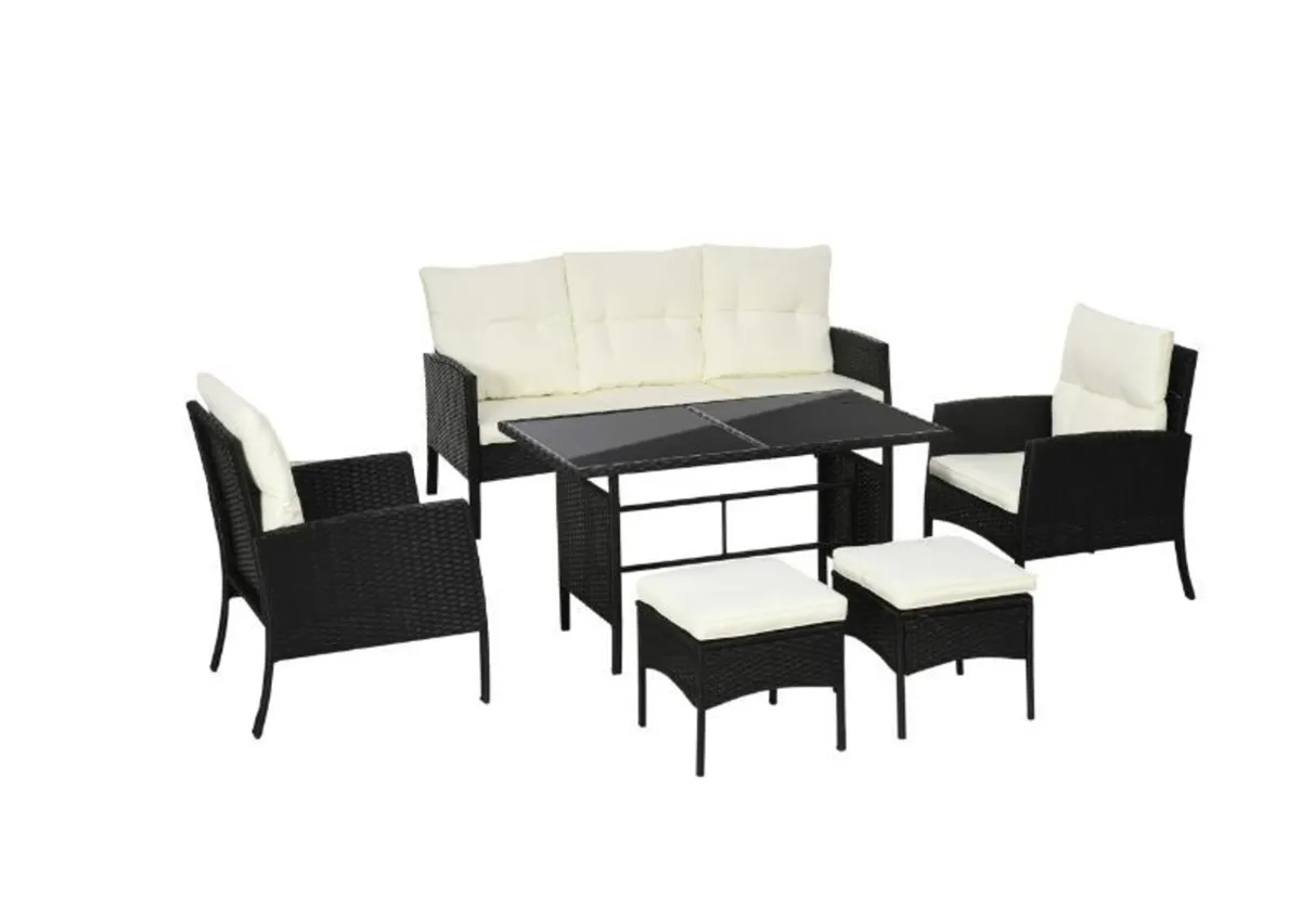 5 Seater Rattan Garden Furniture Set - Image 1