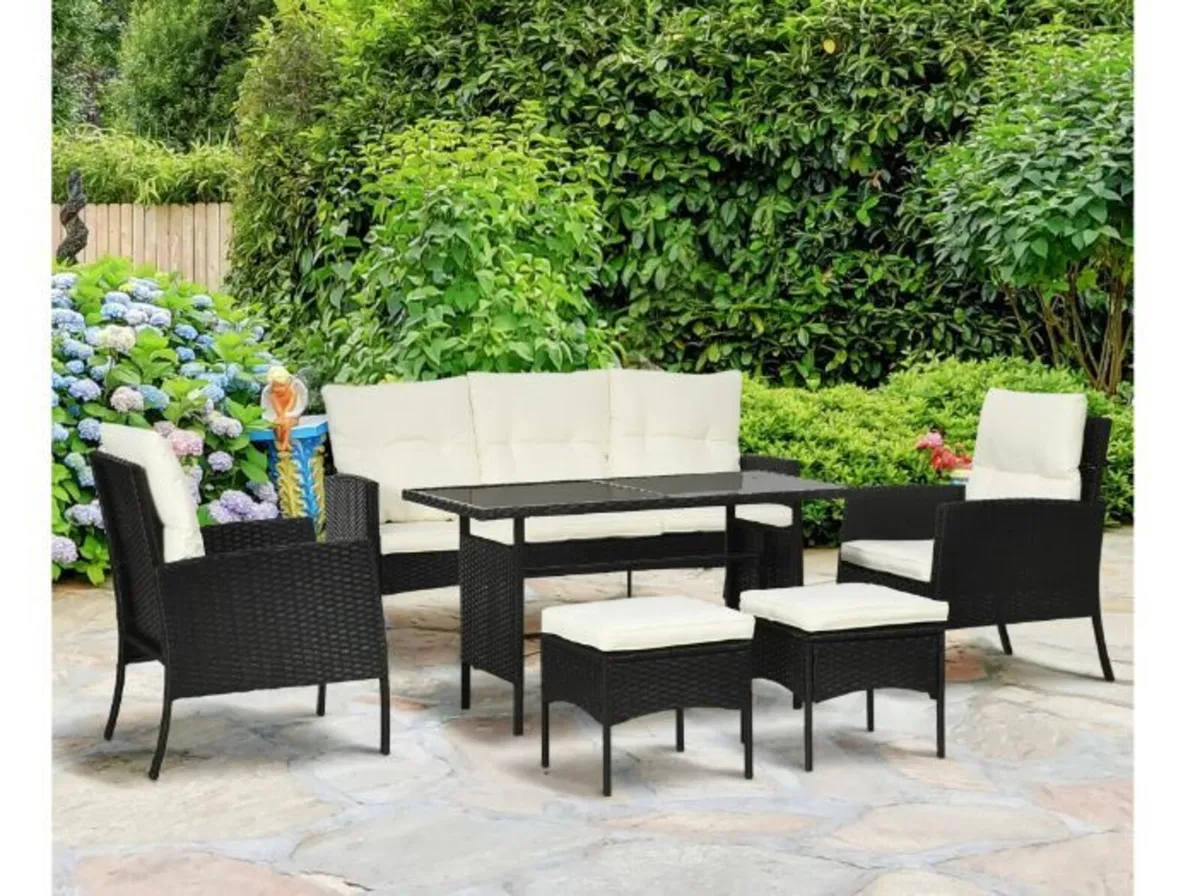5 Seater Rattan Garden Furniture Set - Image 2
