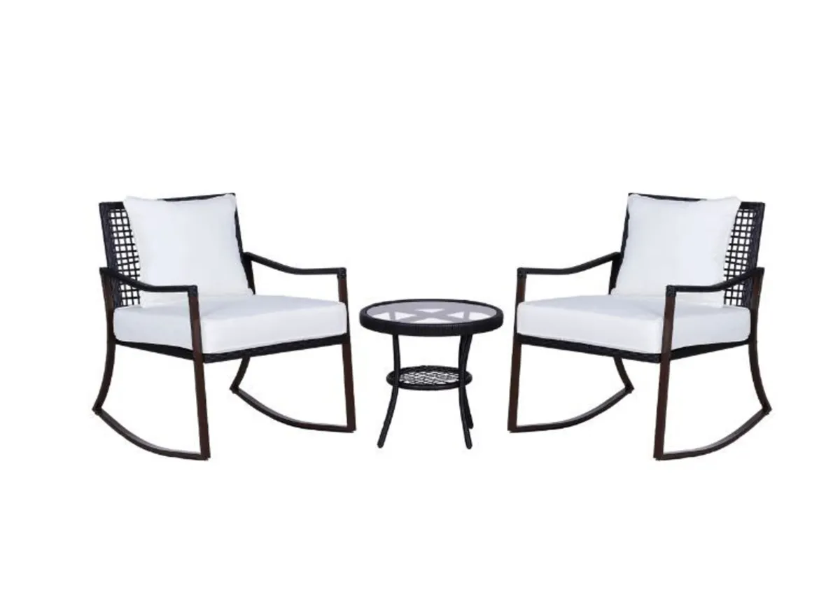 Rattan Bistro Set, 3 Pieces - Image 1