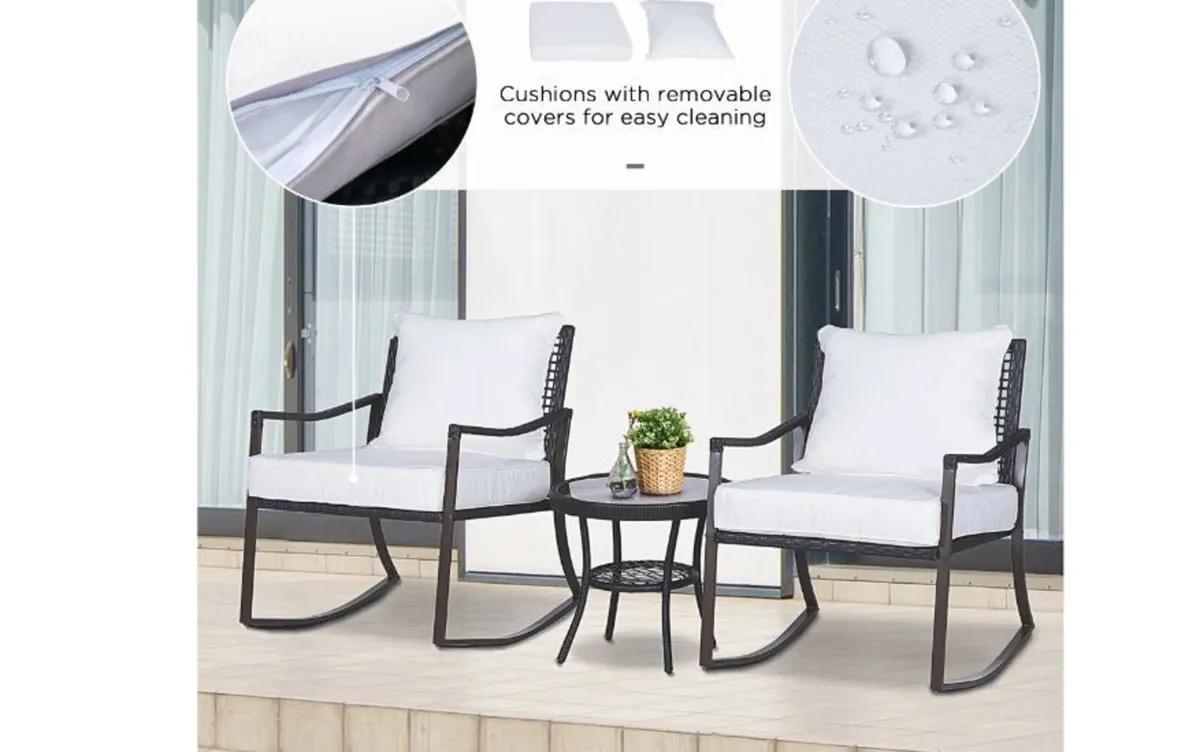 Rattan Bistro Set, 3 Pieces - Image 2