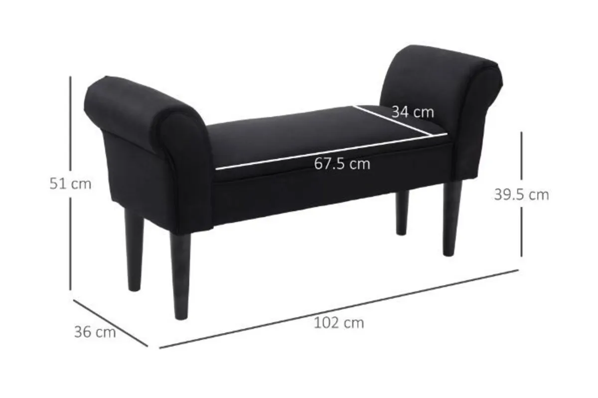 End of Bed Bench, Small-sized Bench Seat - Image 4