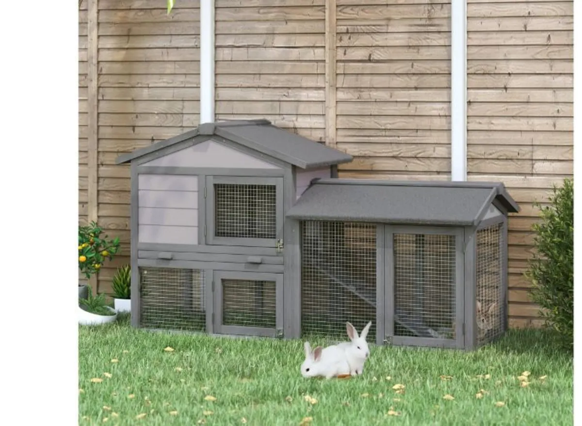 Wooden Rabbit Hutch Outdoor - Image 3