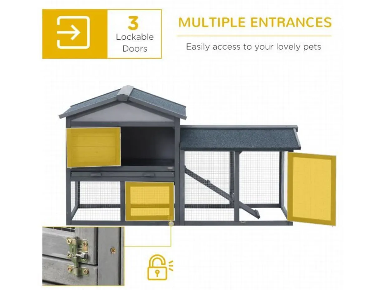 Wooden Rabbit Hutch Outdoor - Image 4
