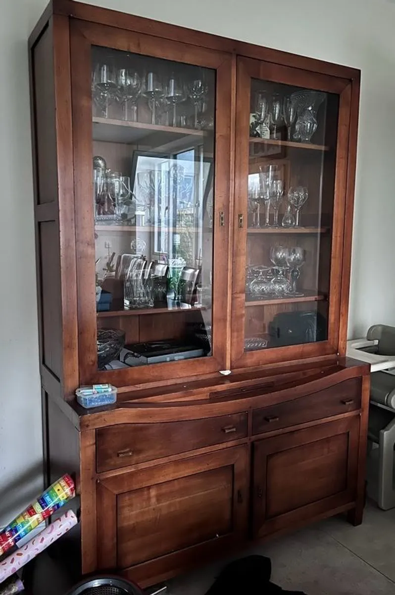 Cherry wood 2 piece cabinet - Image 1