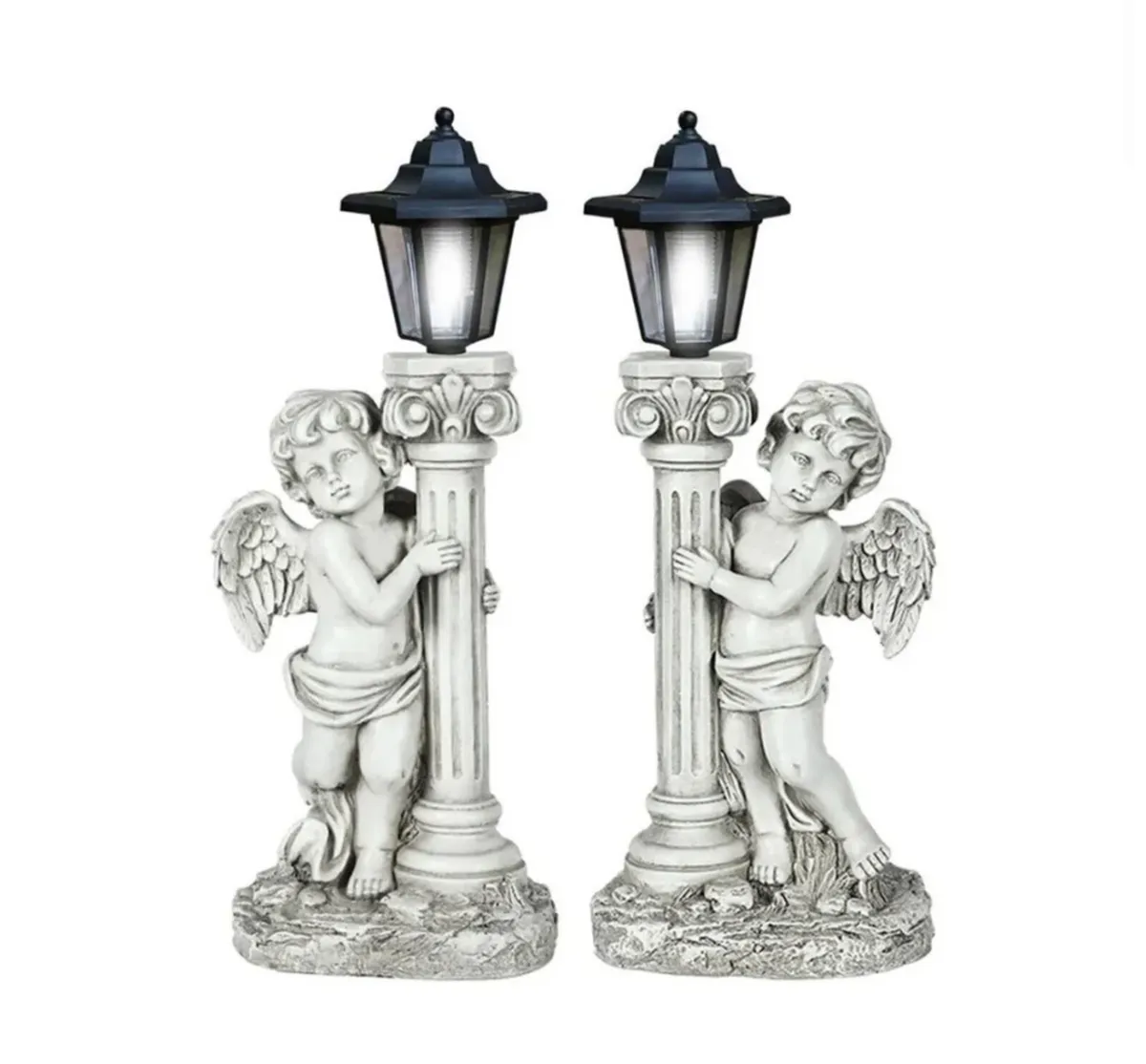 2 x Large Solar Angels outdoor Ornament 50cm high - Image 2