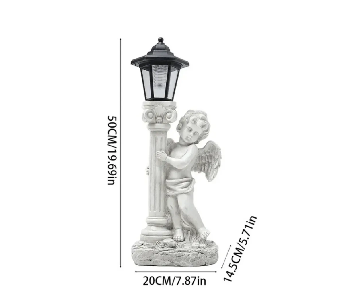 2 x Large Solar Angels outdoor Ornament 50cm high - Image 3