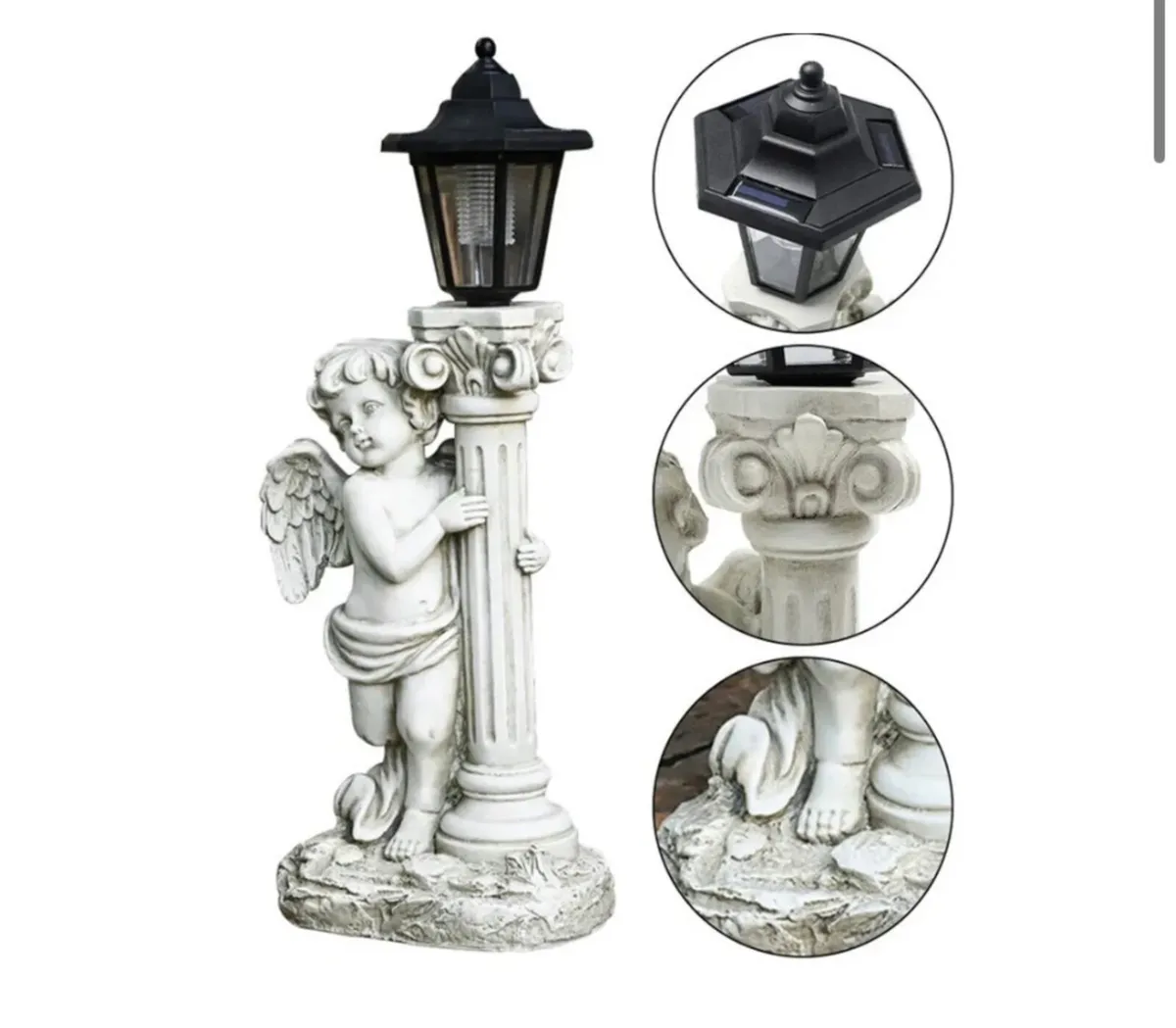 2 x Large Solar Angels outdoor Ornament 50cm high - Image 4