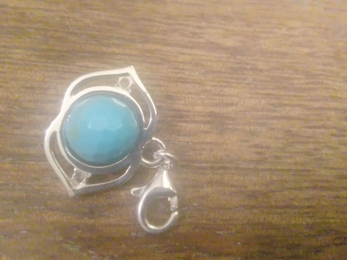 THOMAS SABO STERLING SILVER TURQUOISE EYE CHARM - Image 4