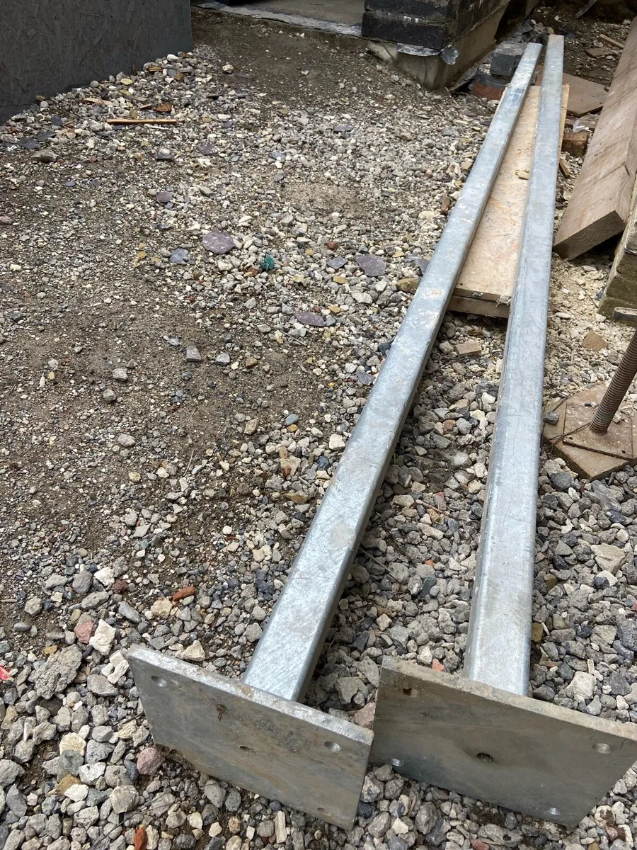 Galvanised steel post x2 - Image 1