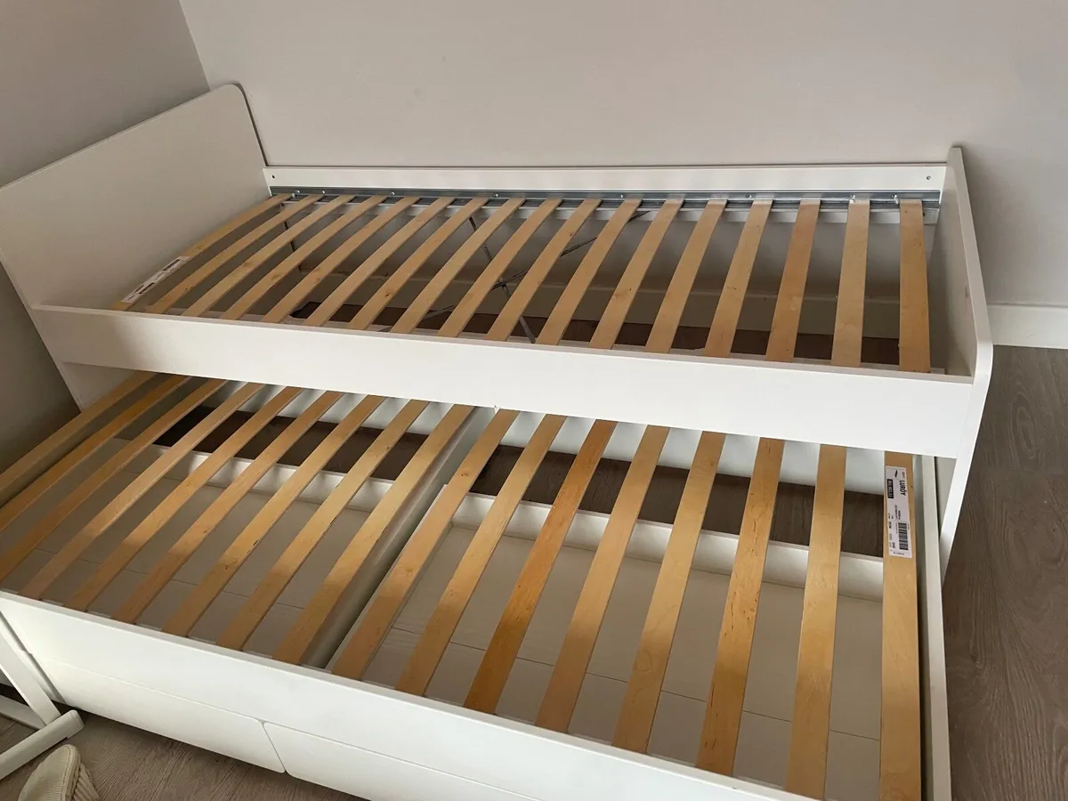 IKEA sklat bed with  under bed and storage - Image 1