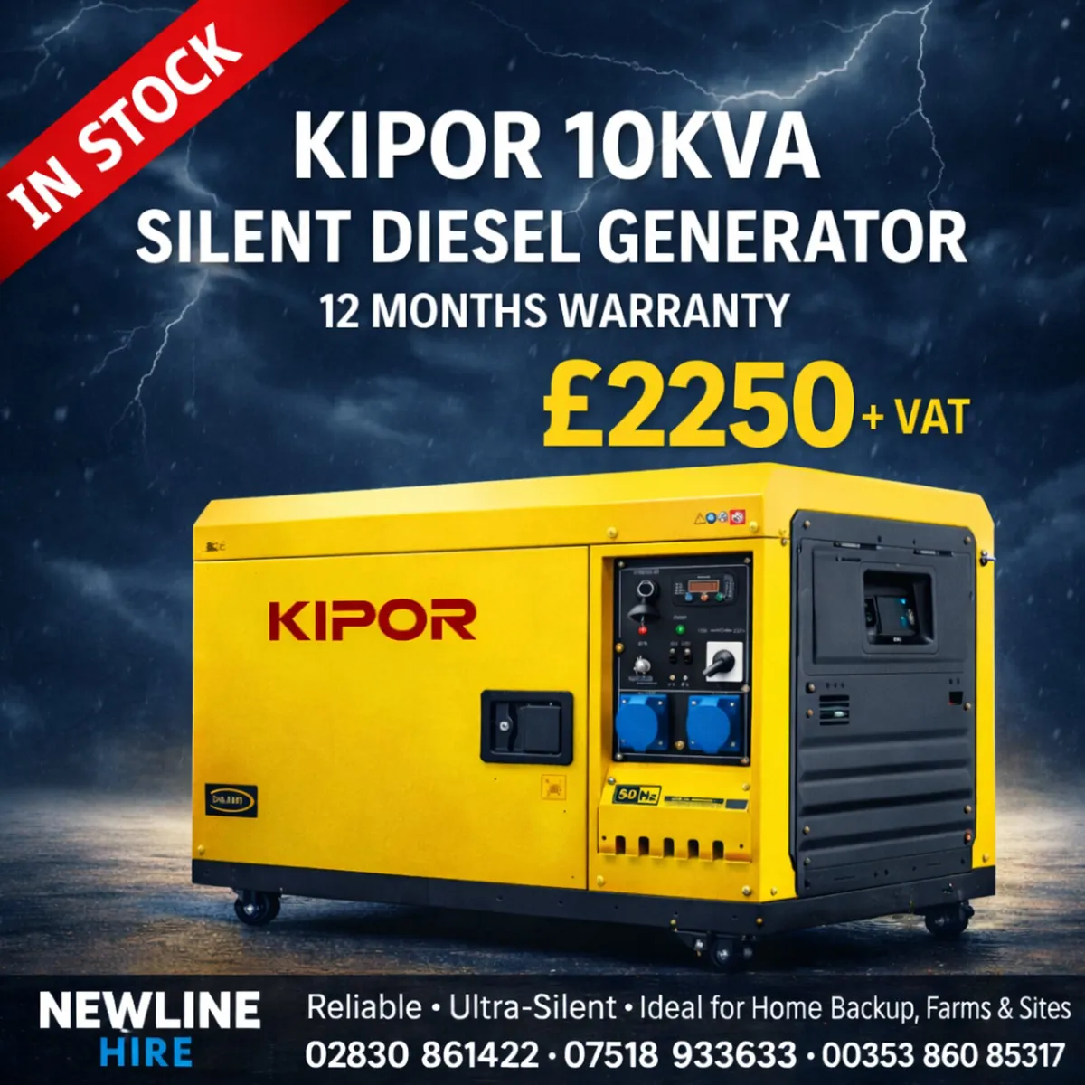 Kipor 10kVA Silent Diesel Generator – In Stock - Image 1