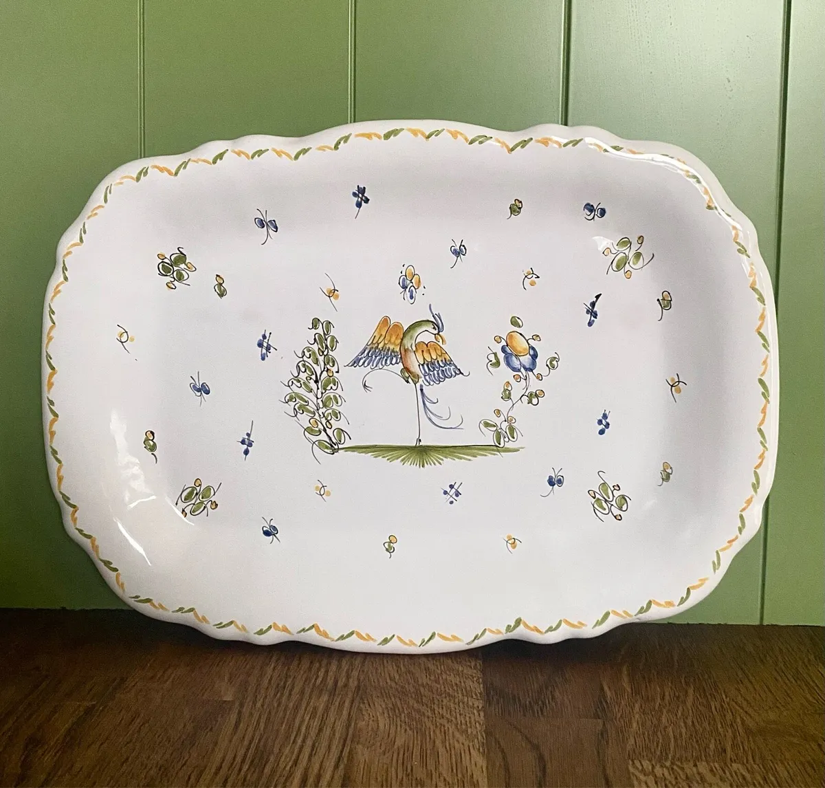 Vintage French Moustiers Faience Platter - Image 1